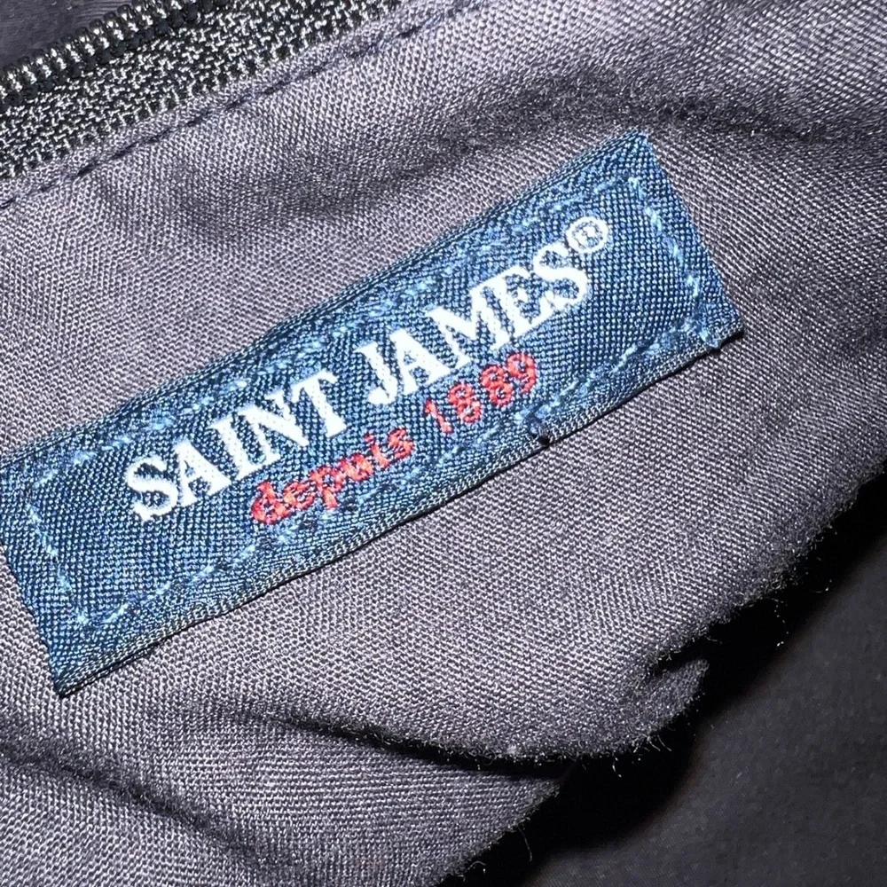 Saint James weekend tote bag. Cotton. Black. Zipper all around. Well made. - Picture 2 of 12